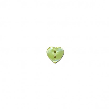 Bouton coeur 2 trous 15 mm 536 vert