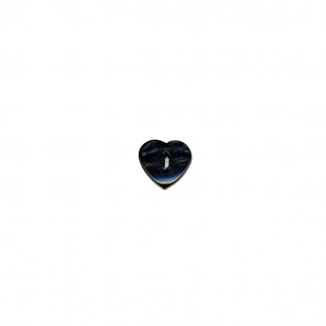 Bouton coeur 2 trous 15 mm 580 noir