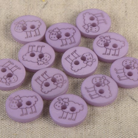 Bouton mouton 15 mm 559 lilas