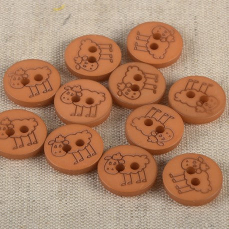 Bouton mouton 15 mm 850 rouille