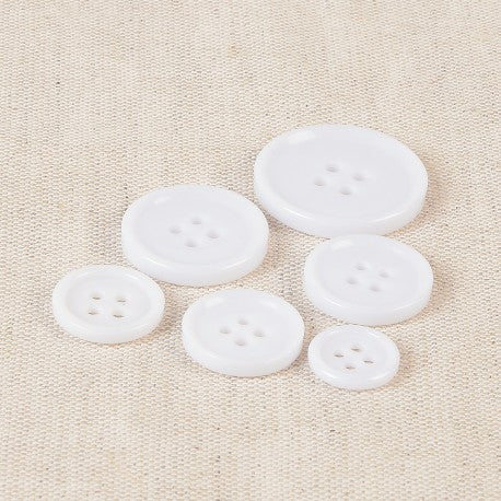 Bouton Classique 4 trous 23 mm 501 blanc