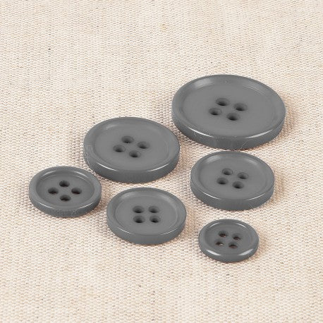 Bouton Classique 4 trous 23 mm 579 gris foncé
