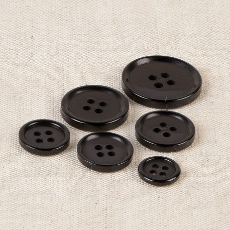 Bouton Classique 4 trous 23 mm 580 noir