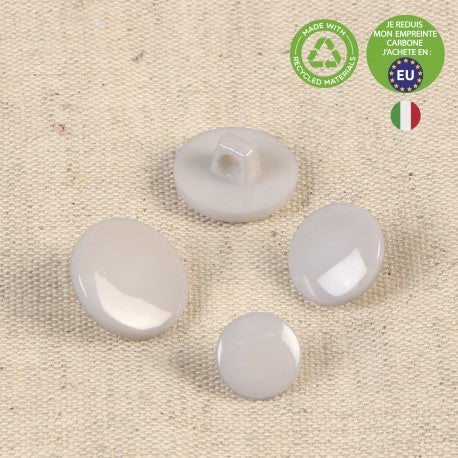 Bouton pastille culot recycl� 12 mm 181 gris clair