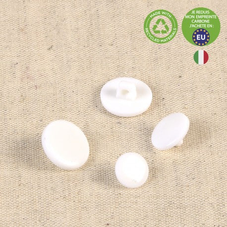 Bouton pastille culot recycl� 15 mm 501 Blanc