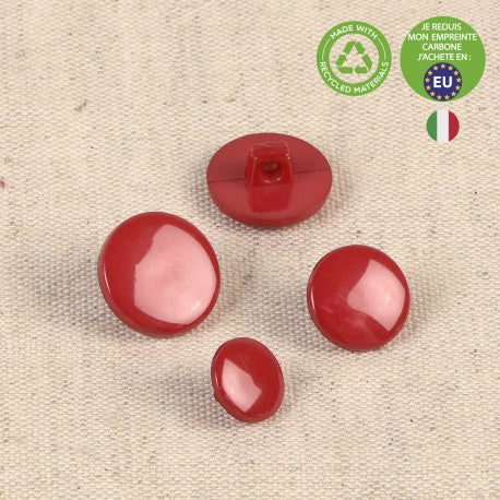 Bouton pastille culot recycl� 12 mm 519 rouge