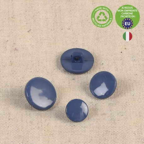 Bouton pastille culot recycl� 12 mm 557 bleu denime