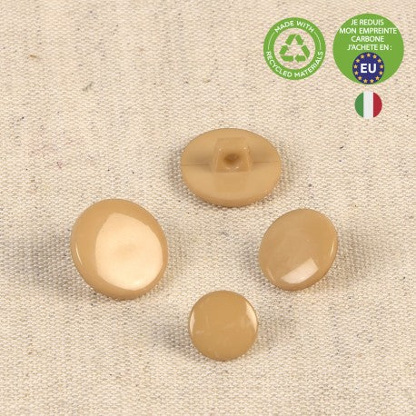 Bouton pastille culot recycl� 15 mm 573 beige antilope