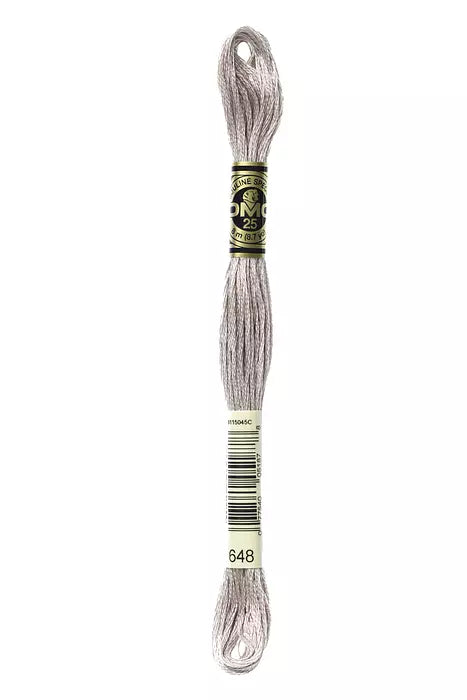 Fil à broder Mouliné Spécial DMC 648 Poivre blanc
