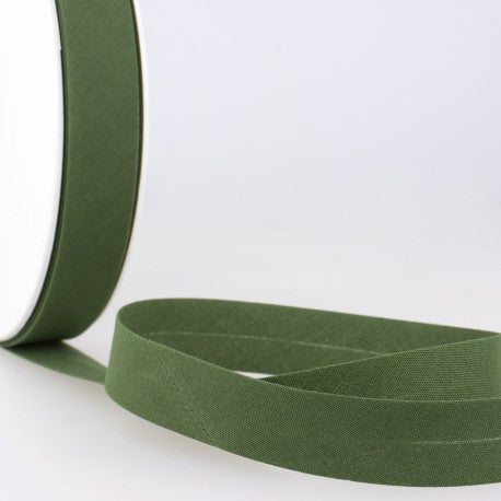 Biais 27mm 68 vert olive
