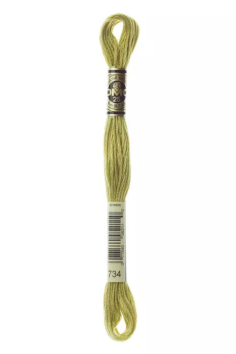 Fil à broder Mouliné Spécial DMC 734 Olive cassée