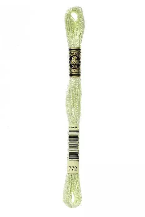 Fil à broder Mouliné Spécial DMC 772 Vert céleri
