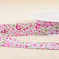 Biais liberty fleuri 20mm rose