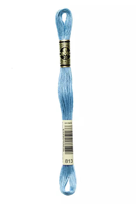 Fil à broder Mouliné Spécial DMC 813 Bleu gauloise