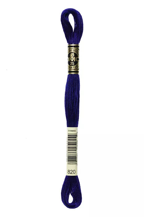 Fil à broder Mouliné Spécial DMC 820 Bleu marine