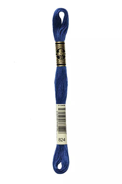 Fil a broder Mouline Special  DMC 824 Bleu ocean