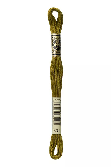 Fil a broder Mouline Special  DMC 831 Vert bronze