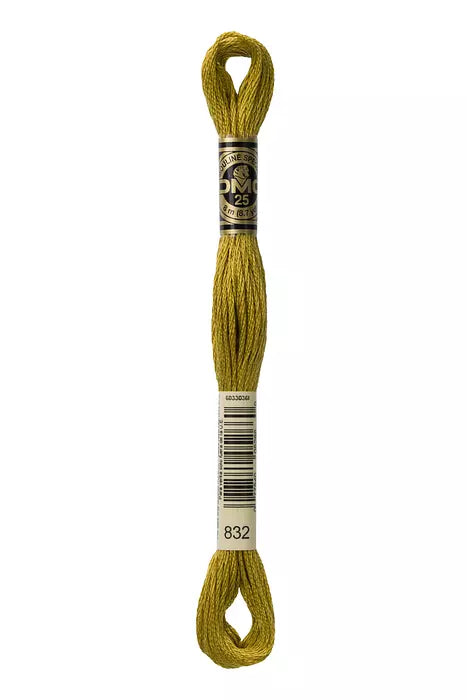 Fil a broder Mouline Special  DMC 832 Vert bronze clair