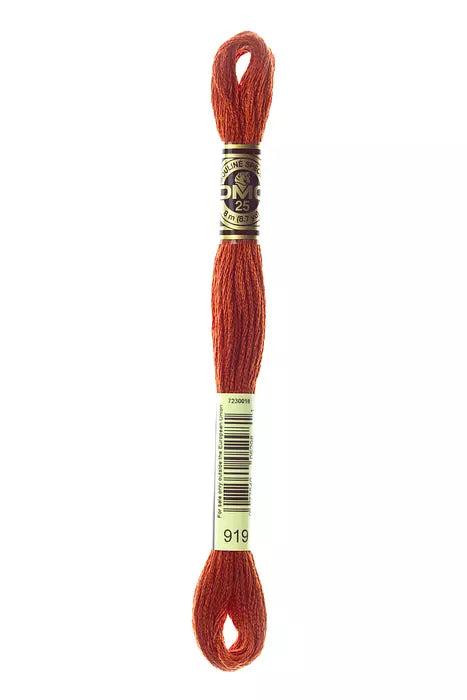 Fil a broder Mouline Special  DMC 919 Brun tomette