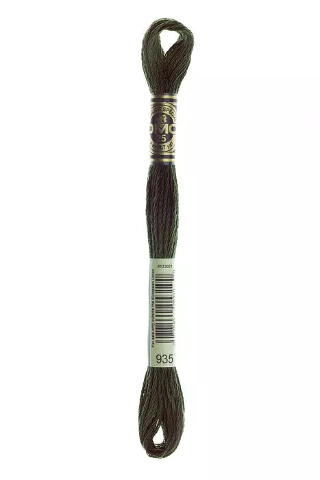 Fil a broder Mouline Special  DMC 935 Vert sous-bois