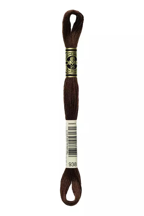 Fil a broder Mouline Special  DMC 938 Clou de girofle