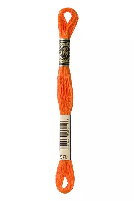 Fil a broder Mouline Special  DMC 970 Orange fluo