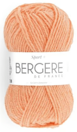 Sport+ abricot 50% laine 50% acrylique