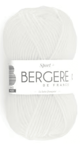 Sport+ blanc 50% laine 50% acrylique