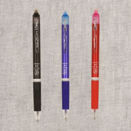 BLISTER 3 STYLOS 0.7MM effacable