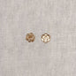 Bouton métal fleur perle 501 blanc 23mm