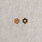 Bouton métal fleur perle 580 noir 23mm