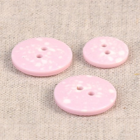Bouton 2 trous 20 mm plastique recyclé 512 rose layette
