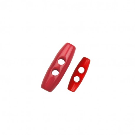 Buchettes 2 trous 004 rouge 25mm