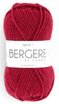 Sport+ cerise 50% laine 50% acrylique