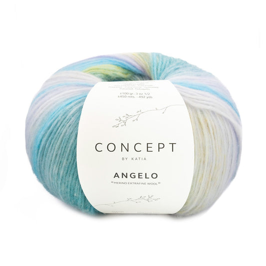 Angelo laine Katia 103 - Bleu-Mauve-Kaki