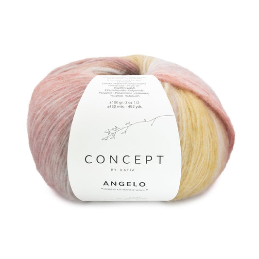 Angelo laine Katia 101 - Marron-Rouille-Bleu ciel