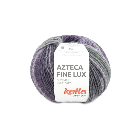 Azteca fine Lux Laine Katia 416 - Mûre nacré-Vert moyen