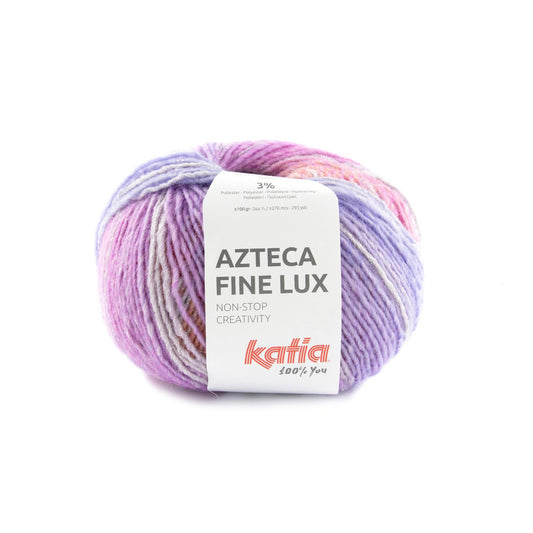 Azteca fine Lux Laine Katia 412 - Rosé-Orange clair-Bleu turquoise