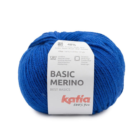 Basic Mérino 94 Bleu outremer Laine Katia