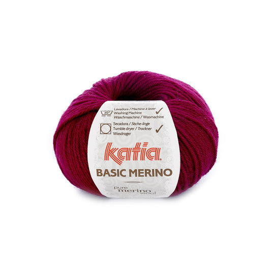 Basic Mérino 24 fuchsia foncé Laine Katia