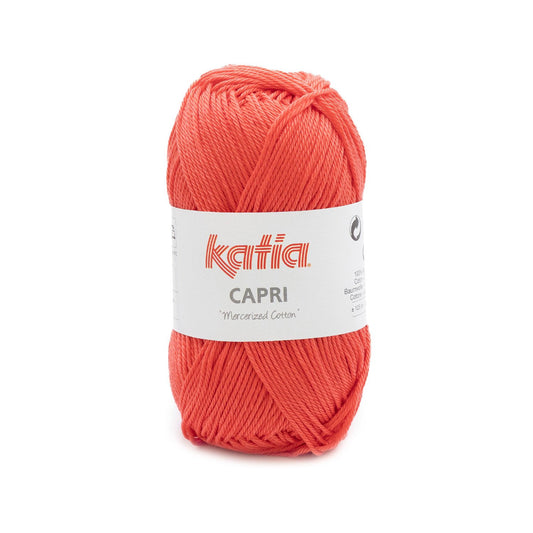Capri 100% Coton mercerisé Katia 82202 Rouge corail