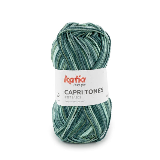 Capri tones 100% Coton mercerisé Katia 304 Bleu ciel vert clair