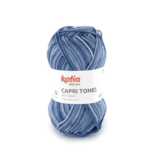 Capri tones 100% Coton mercerisé Katia 303 Bleu