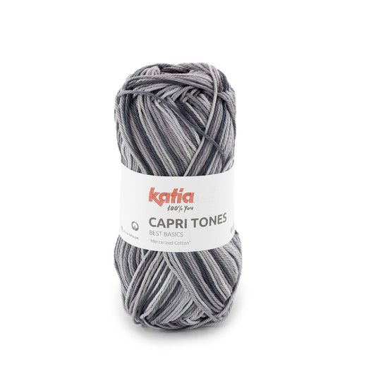 Capri tones 100% Coton mercerisé Katia 306 gris clair gris foncé