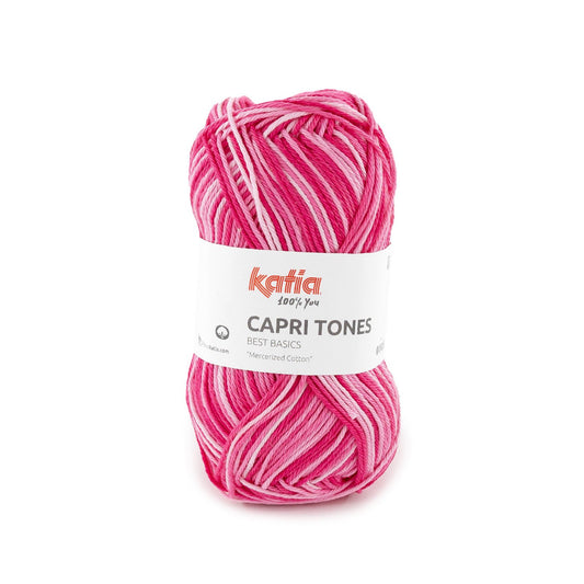 Capri tones 100% Coton mercerisé Katia 301 Rose Fuchsia