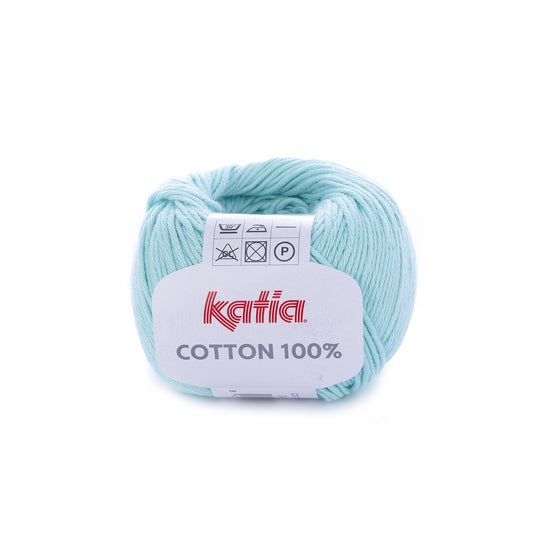 Cotton 100% Katia 34 vert Blanc