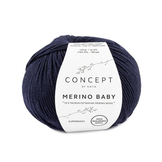 Mérino Baby 5 Bleu très foncé Laine Katia