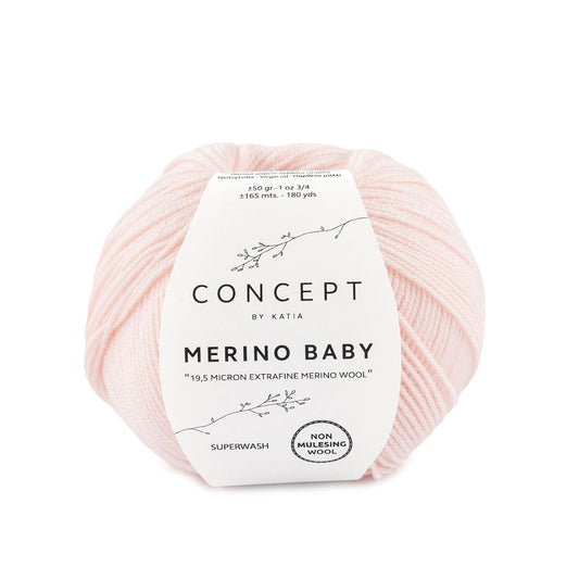 Mérino Baby 7 Rose très clair Laine Katia