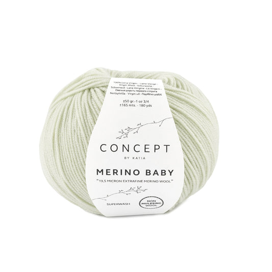 Mérino Baby 155 Vert Blanc Laine Katia