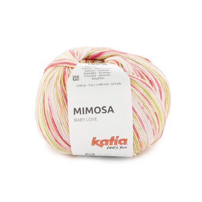 Mimosa 100% Coton Katia 315 Pistache-Jaune-Fuchsia